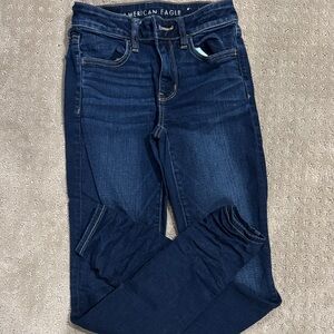 American Eagle Outfitters Women's Dark Blue Skinny Jeans
